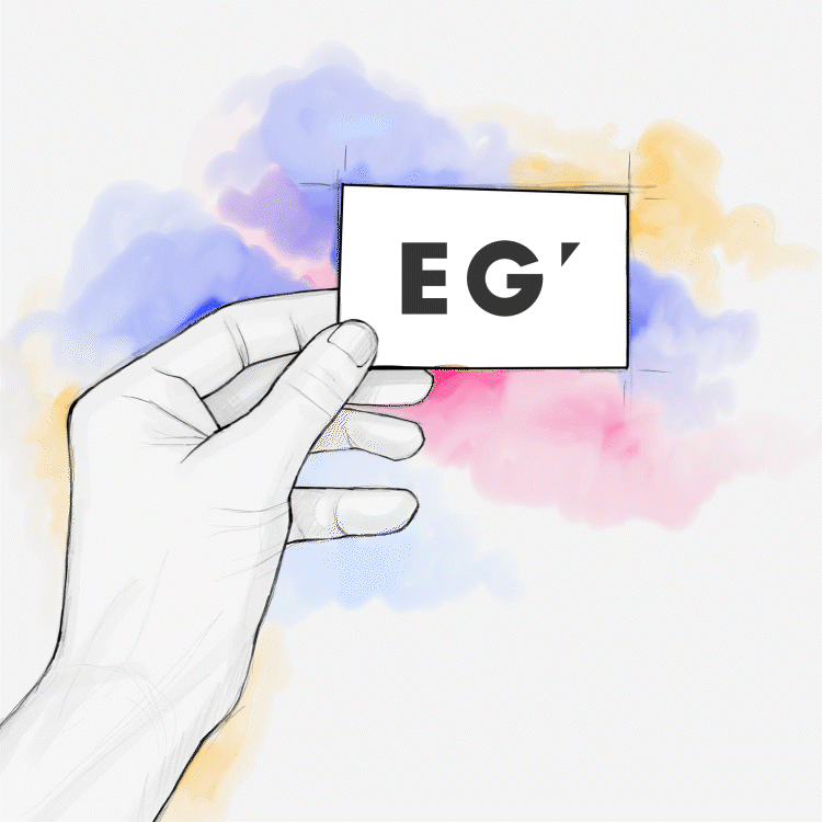motion graphic illustration visitkort